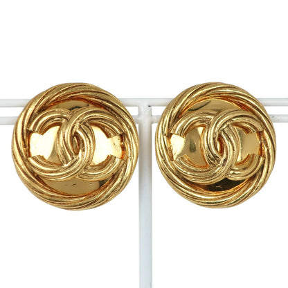 CHANEL Earring Plated Gold gold vintage COCO Mark Women