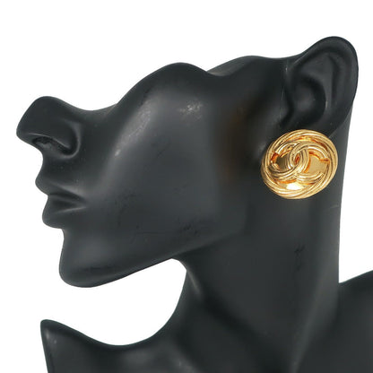 CHANEL Earring Plated Gold gold vintage COCO Mark Women