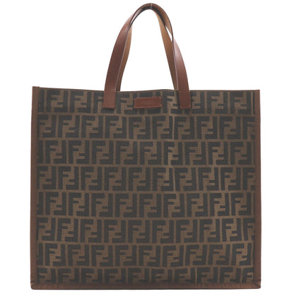 FENDI Handbag 8BH235-GKF Nylon canvas Brown Tote Bag Zucca unisex(Unisex)