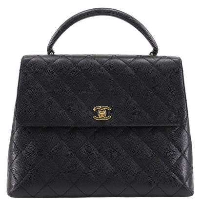 CHANEL Handbag A12397 Caviar skin black One handle Matrasse COCO Mark Women
