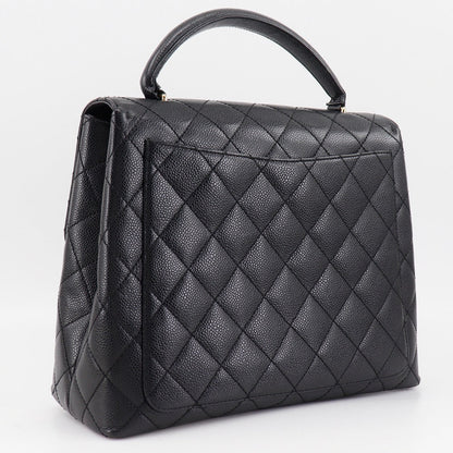 CHANEL Handbag A12397 Caviar skin black One handle Matrasse COCO Mark Women