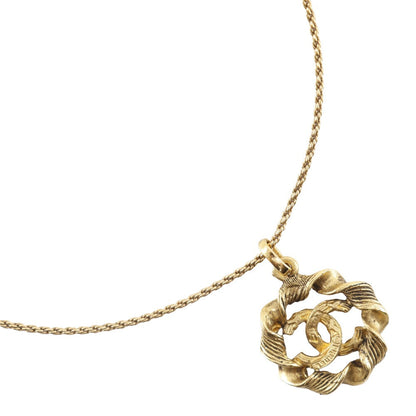 CHANEL Necklace Plated Gold gold vintage COCO Mark Women