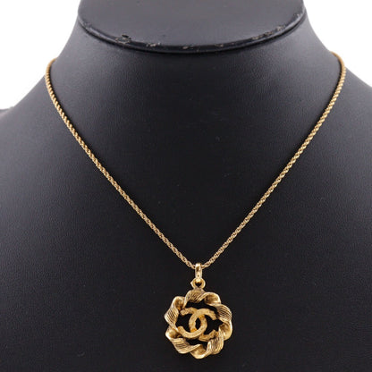 CHANEL Necklace Plated Gold gold vintage COCO Mark Women
