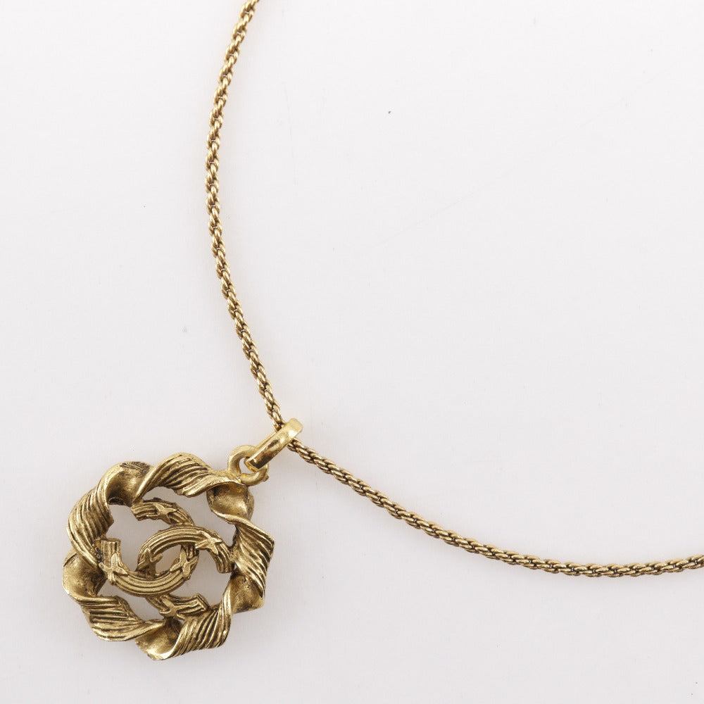 CHANEL Necklace Plated Gold gold vintage COCO Mark Women