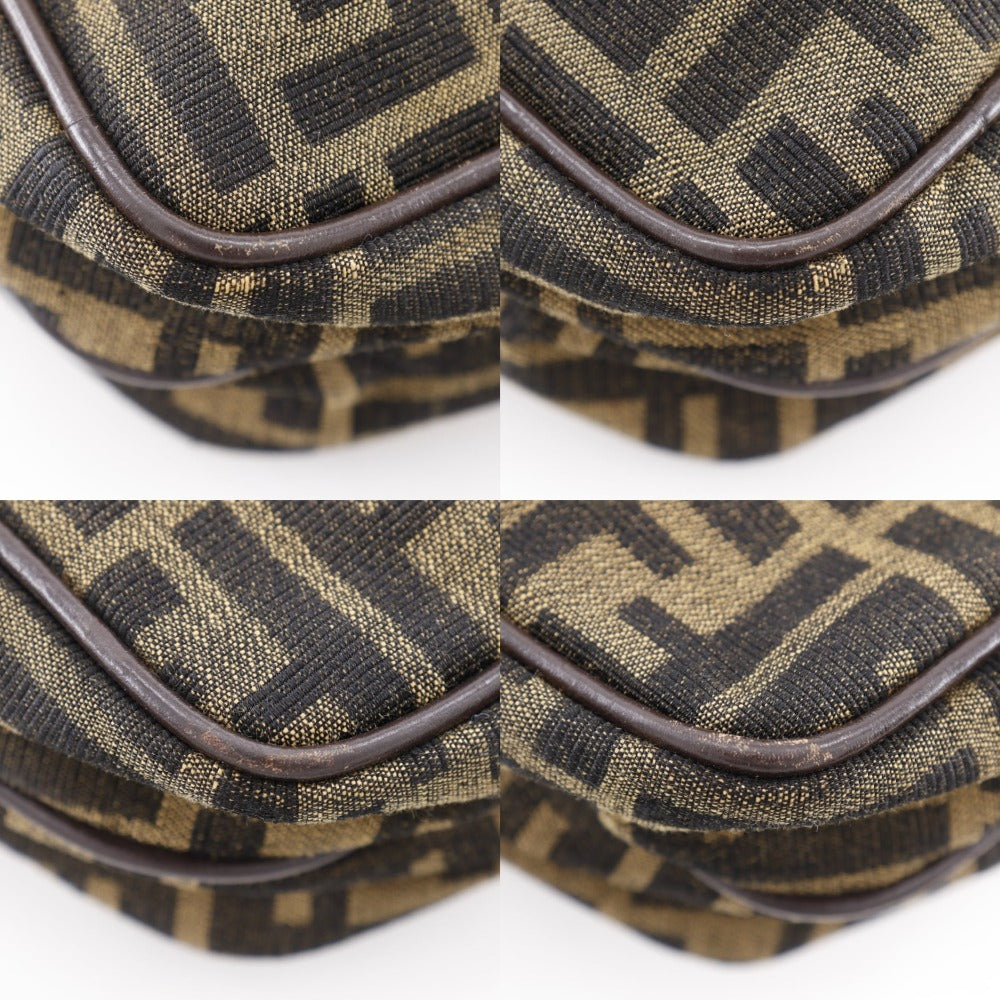 FENDI Shoulder Bag Nylon canvas Brown Zucca Women