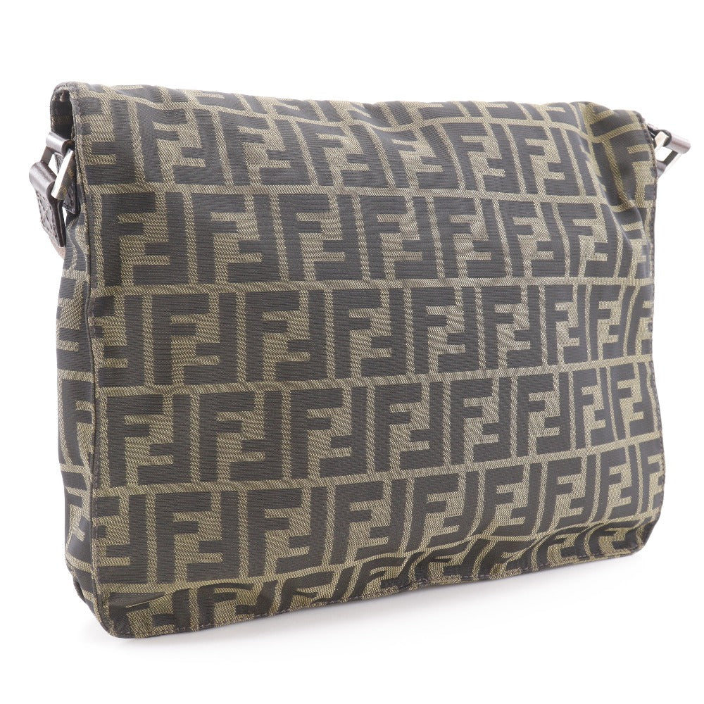 FENDI Shoulder Bag Nylon canvas Brown Zucca unisex(Unisex)