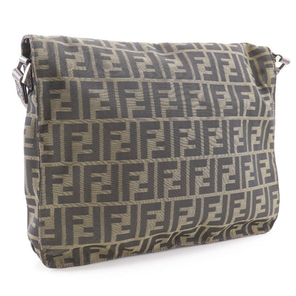 FENDI Shoulder Bag Nylon canvas Brown Zucca unisex(Unisex)
