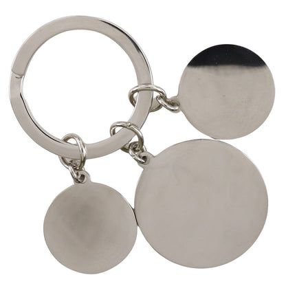 CHANEL key ring metallic Silver novelty COCO Mark Rouge Coco Women