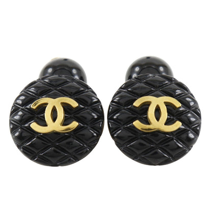 CHANEL cuffs Plastic, Plated Gold black vintage Matrasse COCO Mark unisex(Unisex)