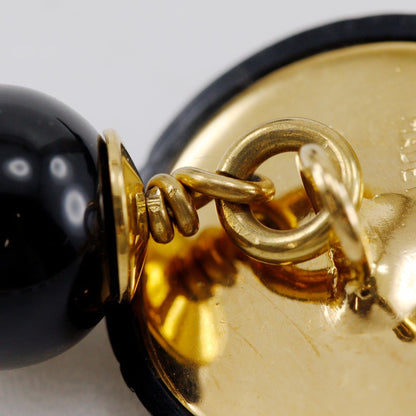 CHANEL cuffs Plastic, Plated Gold black vintage Matrasse COCO Mark unisex(Unisex)