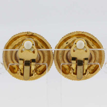 CHANEL Earring Plated Gold, Faux Pearl gold vintage Women