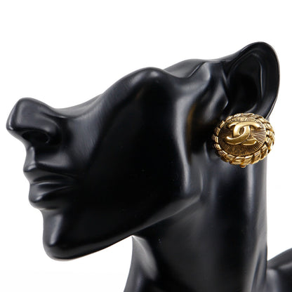 CHANEL Earring Plated Gold gold vintage COCO Mark Women