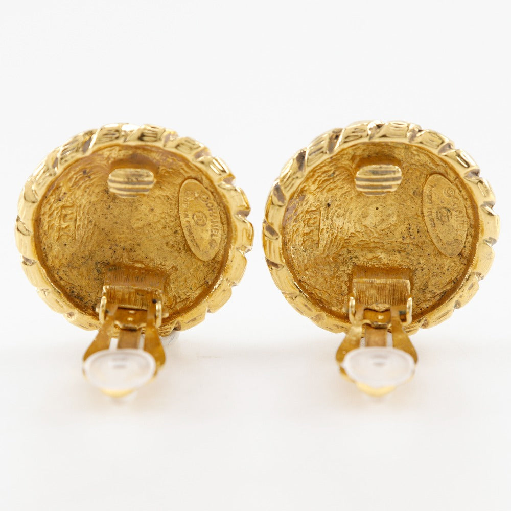 CHANEL Earring Plated Gold gold vintage COCO Mark Women