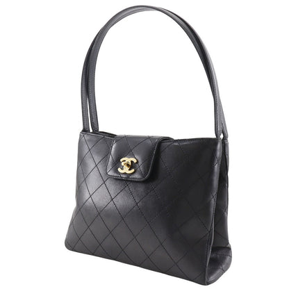 CHANEL Tote Bag lambskin black COCO Mark Bicolole Women