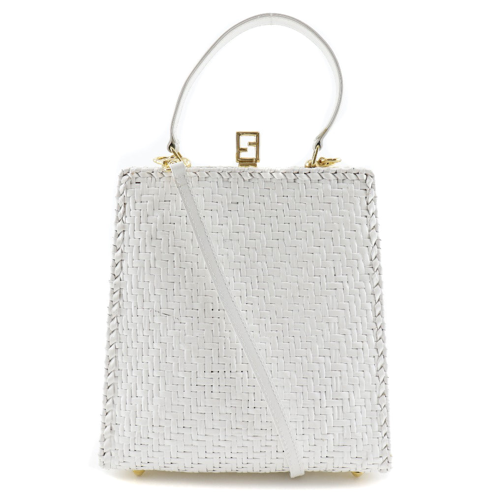FENDI Handbag leather White Women
