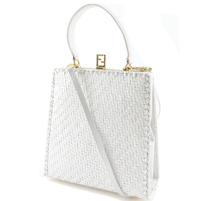 FENDI Handbag leather White Women