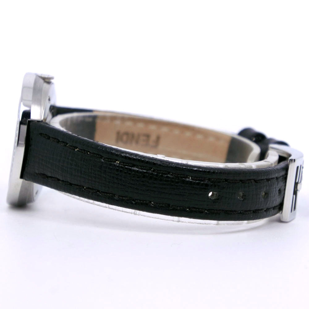 FENDI Watches Quartz 35000S Stainless Steel , Leather black my way White dial Women