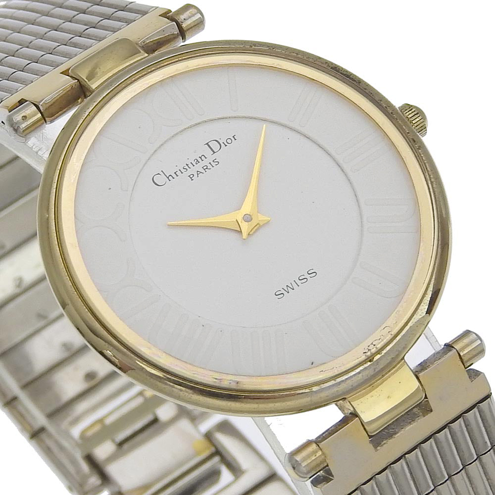 Christian Dior Watches Quartz 4715032 Stainless Steel , Plated Gold white White dial mens