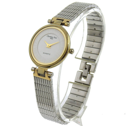 Christian Dior Watches Quartz 4715032 Stainless Steel , Plated Gold white White dial Women
