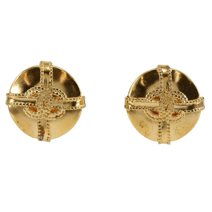 CHANEL Earring Plated Gold gold vintage COCO Mark Women