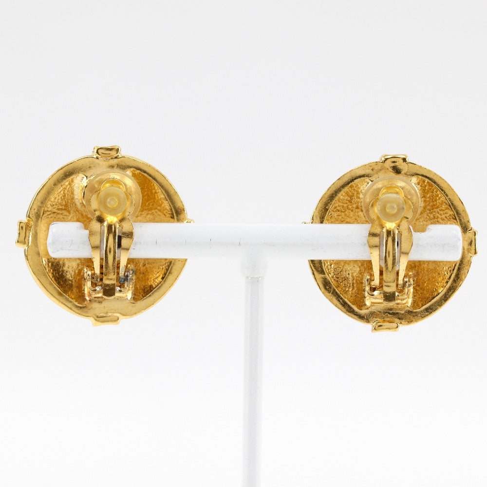 CHANEL Earring Plated Gold gold vintage COCO Mark Women