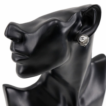 CHANEL Earring metallic Silver COCO Mark Women