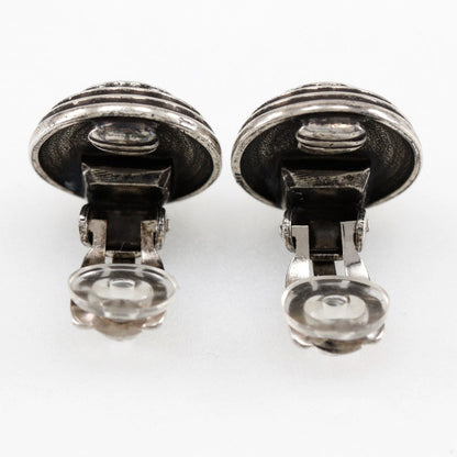 CHANEL Earring metallic Silver COCO Mark Women