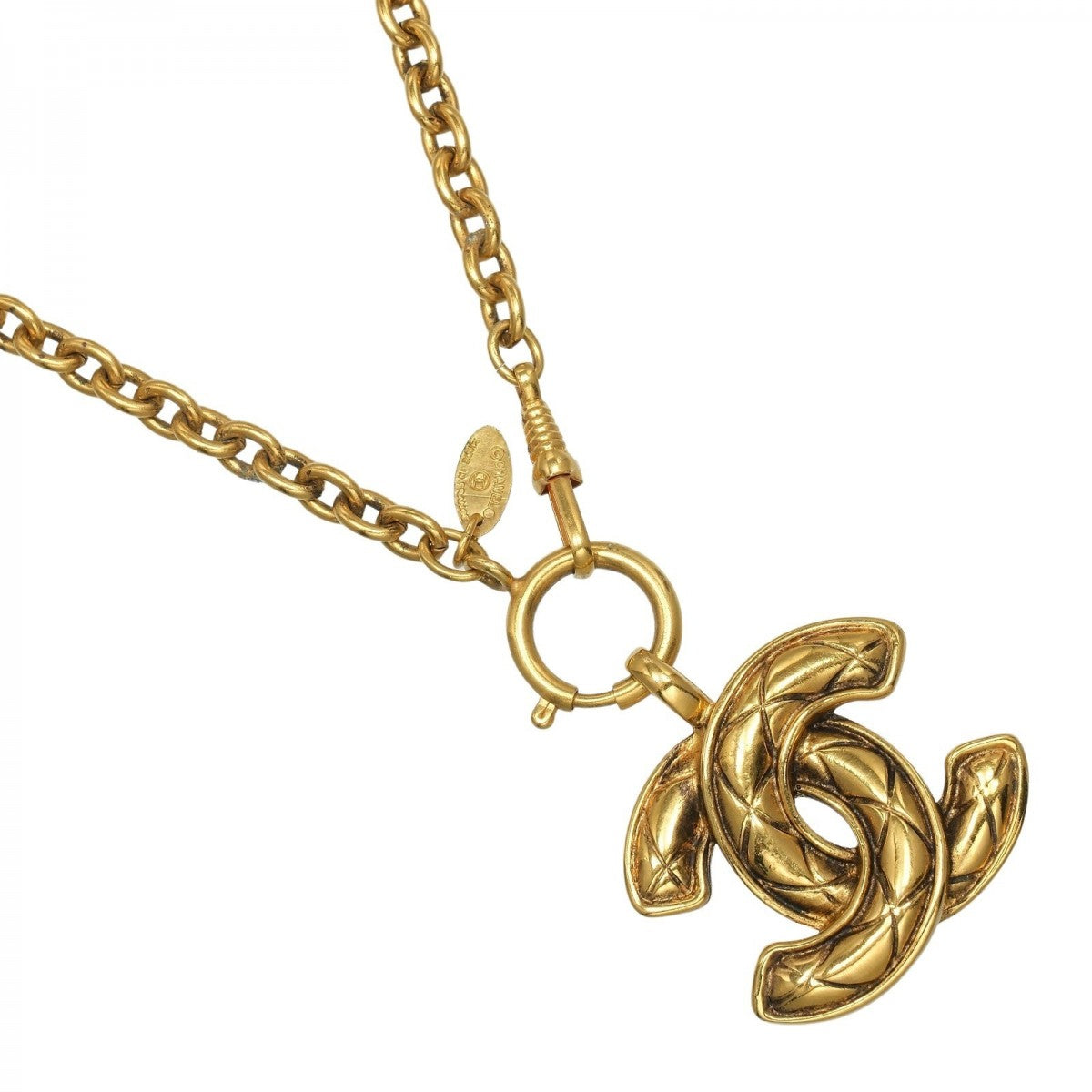 CHANEL Necklace Plated Gold gold COCO Mark Matrasse Vintage