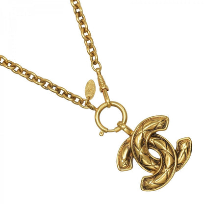 CHANEL Necklace Plated Gold gold COCO Mark Matrasse Vintage