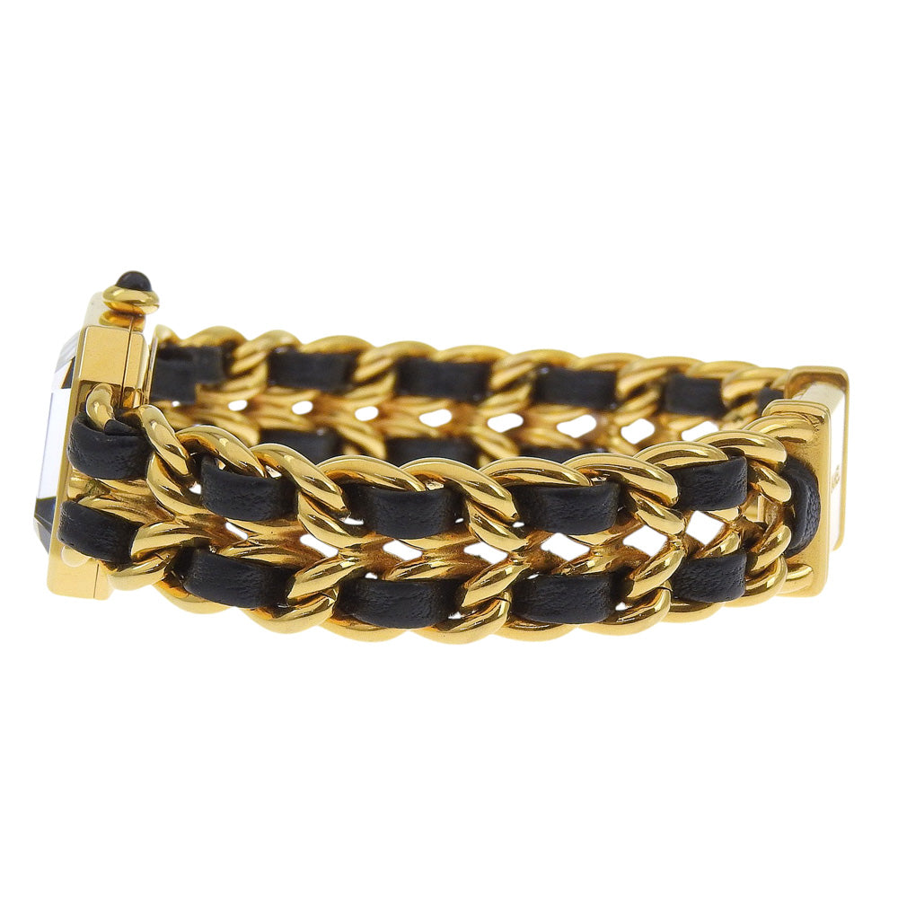 CHANEL Watches Quartz H0001 Plated Gold , Leather black Premiere L black dial