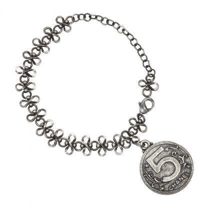CHANEL bracelet metallic Silver Mademoiselle Coin