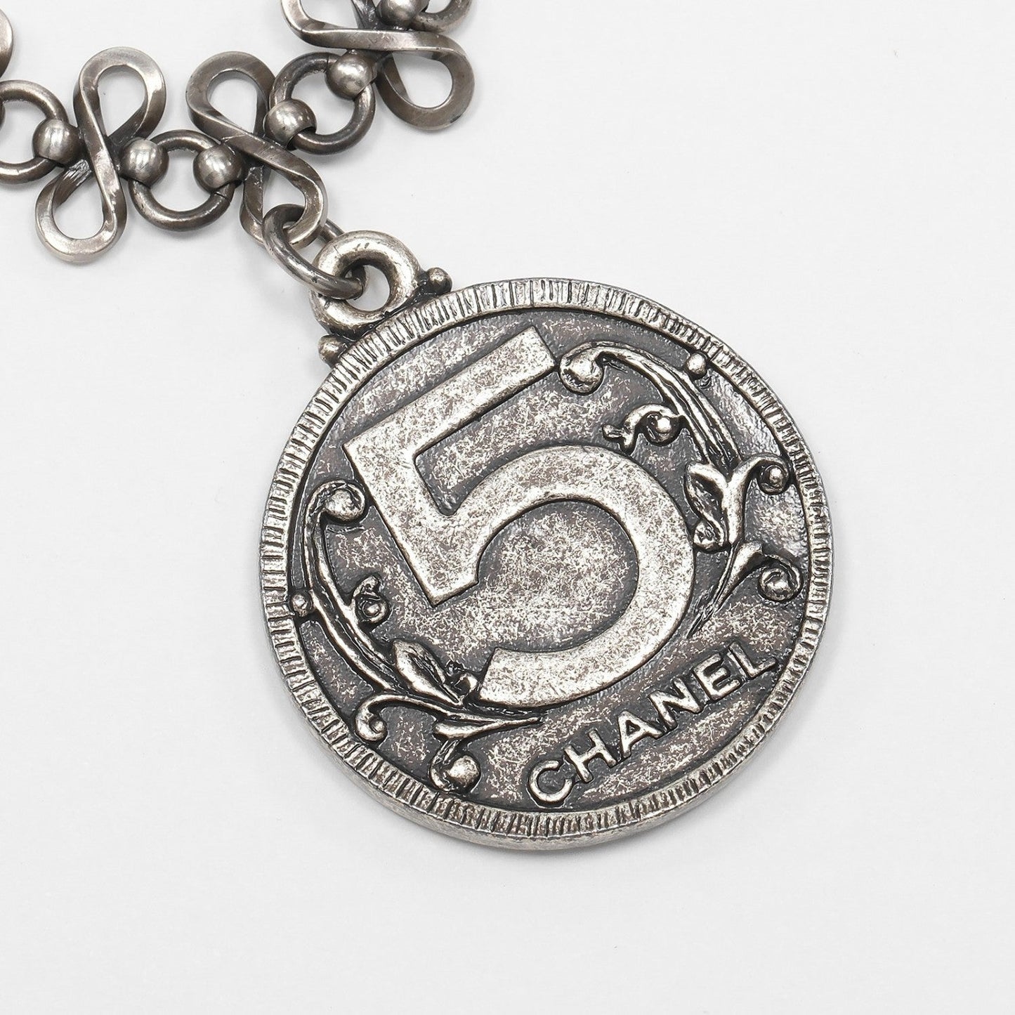 CHANEL bracelet metallic Silver Mademoiselle Coin
