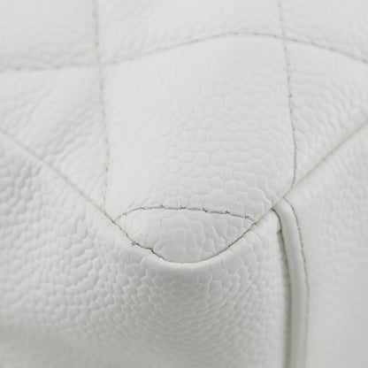 CHANEL Shoulder Bag Caviar skin White PST Chain Tote Women