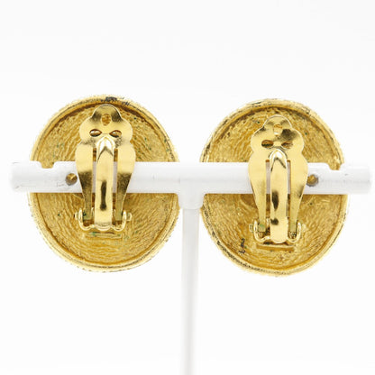 CHANEL Earring Plated Gold gold vintage COCO Mark Angel Women