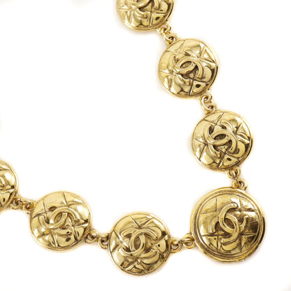 CHANEL Necklace Plated Gold gold vintage Matrasse COCO Mark Women