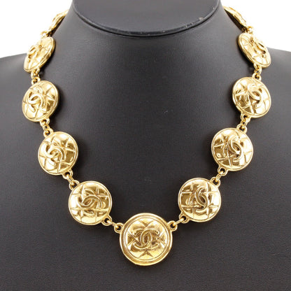 CHANEL Necklace Plated Gold gold vintage Matrasse COCO Mark Women