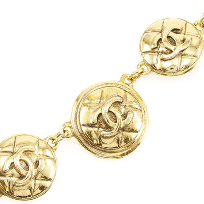 CHANEL Necklace Plated Gold gold vintage Matrasse COCO Mark Women