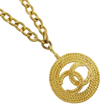 CHANEL Necklace Plated Gold gold vintage COCO Mark Women