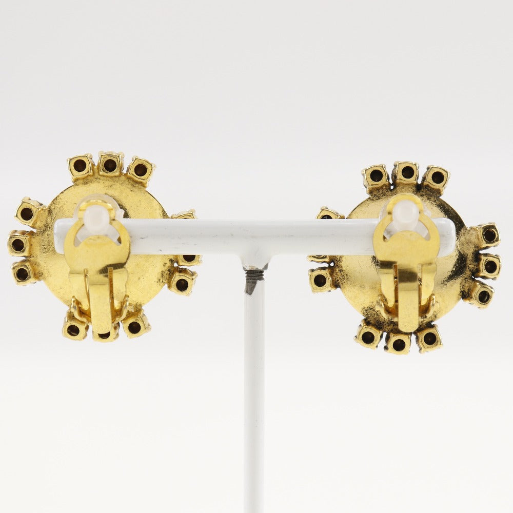 CHANEL Earring Plated Gold, Faux Pearl, Rhinestone gold vintage Women