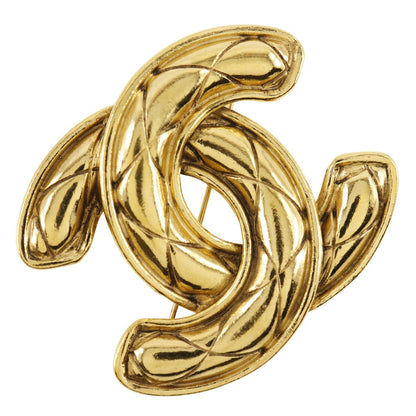 CHANEL Brooch Plated Gold gold Matrasse COCO Mark Women