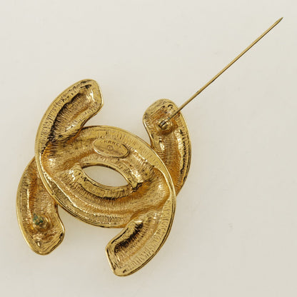 CHANEL Brooch Plated Gold gold Matrasse COCO Mark Women