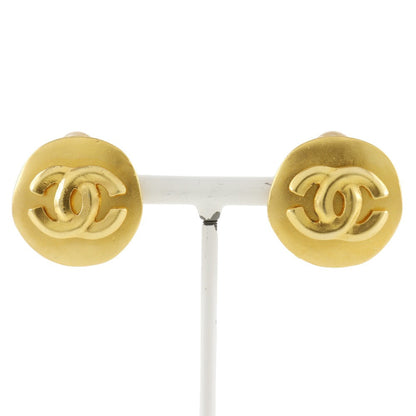 CHANEL Earring Plated Gold gold vintage COCO Mark Women