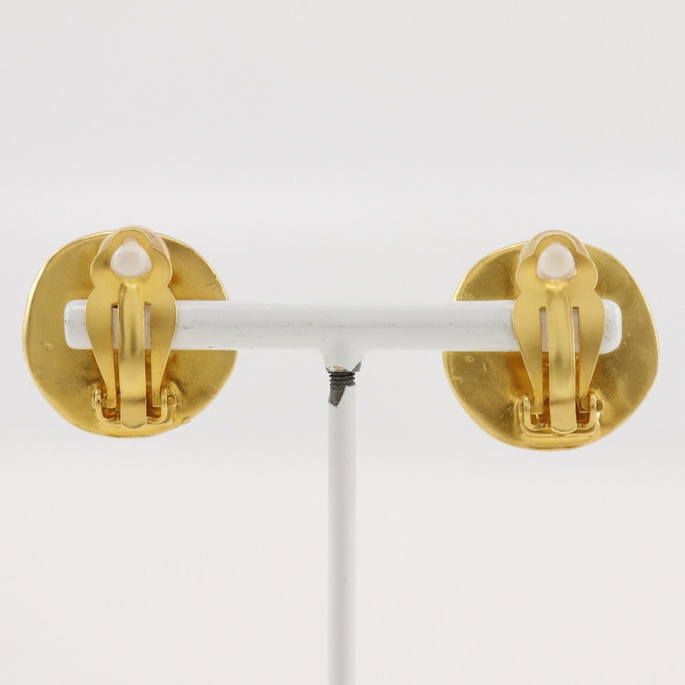 CHANEL Earring Plated Gold gold vintage COCO Mark Women