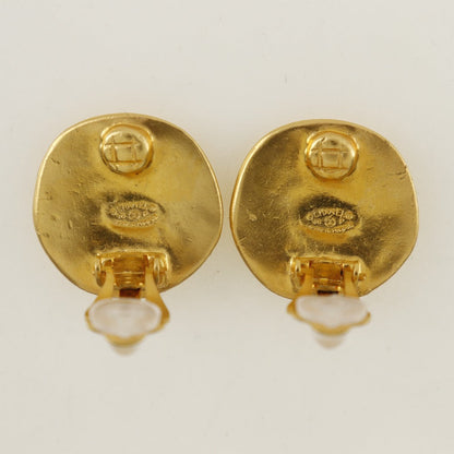 CHANEL Earring Plated Gold gold vintage COCO Mark Women