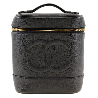 CHANEL Handbag A01998 Caviar skin black Vanity Women