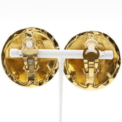 CHANEL Earring Plated Gold gold vintage Matrasse COCO Mark Women