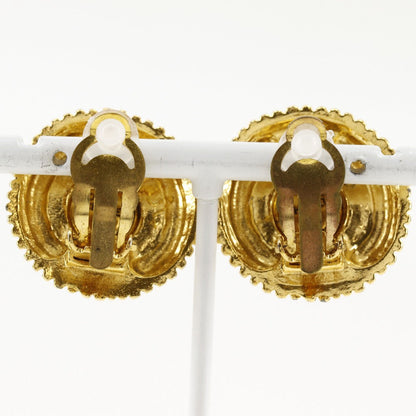 CHANEL Earring Plated Gold, Faux Pearl gold vintage Women