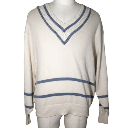 Christian Dior sweater cotton White V neck Sports mens M