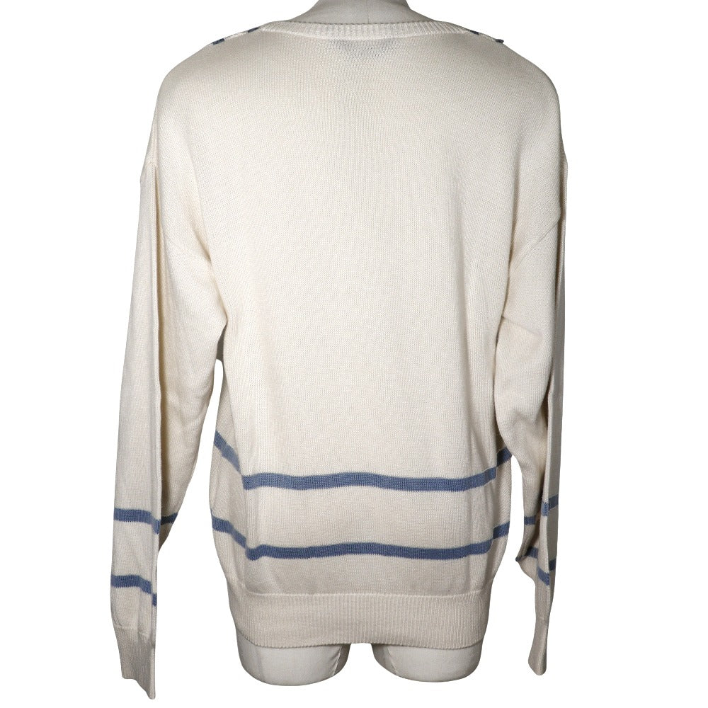 Christian Dior sweater cotton White V neck Sports mens M