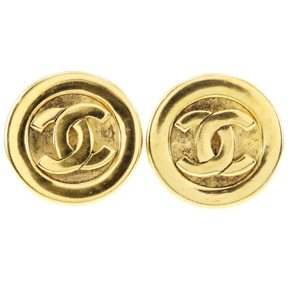 CHANEL Earring Plated Gold gold vintage COCO Mark Women